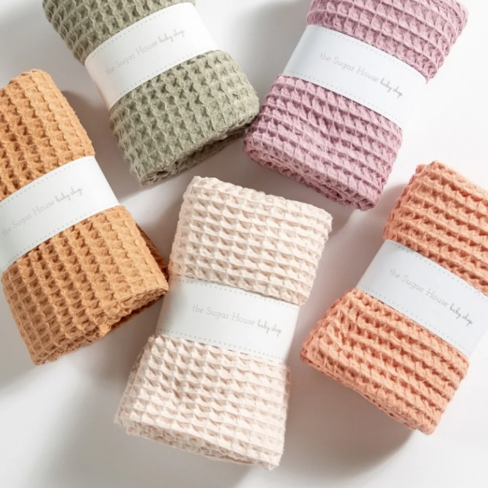 Sugar House | Waffle Swaddle Wrap Light Gray Color - Picture 1 of 4